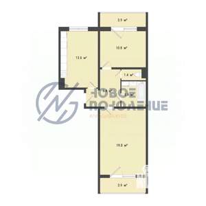 2-к квартира, вторичка, 55м2, 7/10 этаж