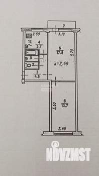 2-к квартира, вторичка, 45м2, 2/5 этаж