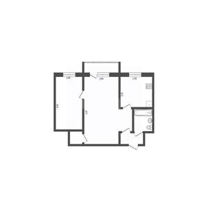 2-к квартира, вторичка, 43м2, 3/4 этаж