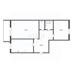 2-к квартира, вторичка, 52м2, 4/5 этаж