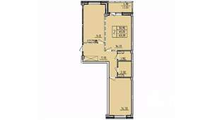 2-к квартира, вторичка, 64м2, 2/10 этаж