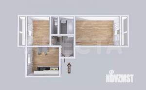 2-к квартира, вторичка, 55м2, 3/10 этаж