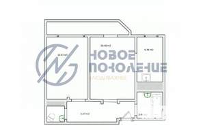 2-к квартира, вторичка, 40м2, 12/17 этаж