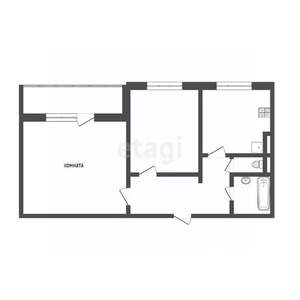 2-к квартира, вторичка, 53м2, 6/9 этаж