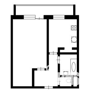 1-к квартира, вторичка, 40м2, 3/8 этаж