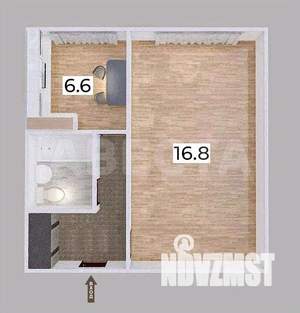 1-к квартира, вторичка, 33м2, 8/9 этаж