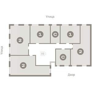 2-к квартира, вторичка, 71м2, 2/9 этаж