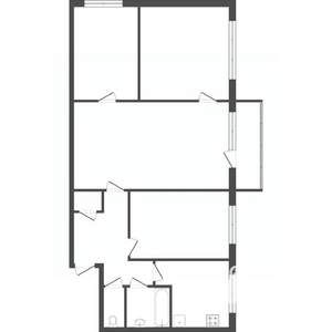 3-к квартира, вторичка, 89м2, 1/3 этаж