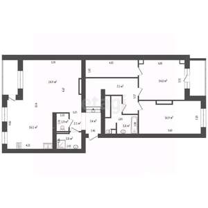 3-к квартира, вторичка, 110м2, 3/3 этаж