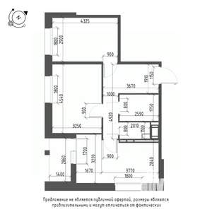 2-к квартира, вторичка, 62м2, 8/9 этаж