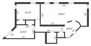 3-к квартира, вторичка, 153м2, 3/9 этаж