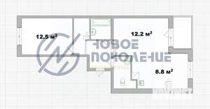 2-к квартира, вторичка, 50м2, 3/16 этаж