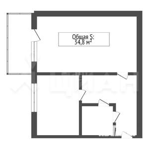 1-к квартира, вторичка, 36м2, 1/5 этаж