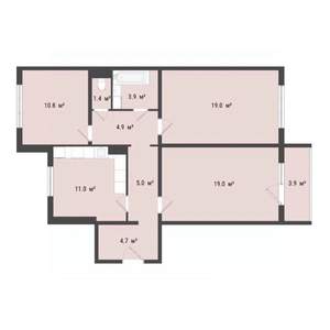 3-к квартира, вторичка, 80м2, 4/10 этаж