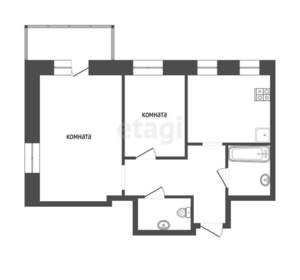 2-к квартира, вторичка, 46м2, 4/9 этаж