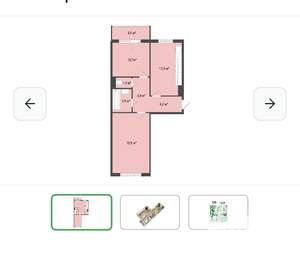 2-к квартира, вторичка, 58м2, 3/10 этаж