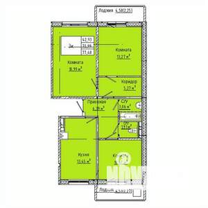 3-к квартира, вторичка, 77м2, 3/10 этаж
