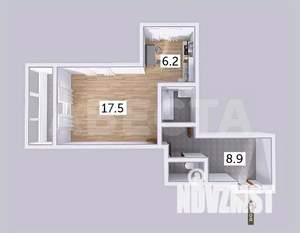 1-к квартира, вторичка, 37м2, 11/16 этаж