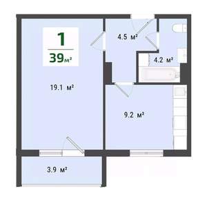 1-к квартира, вторичка, 37м2, 3/10 этаж