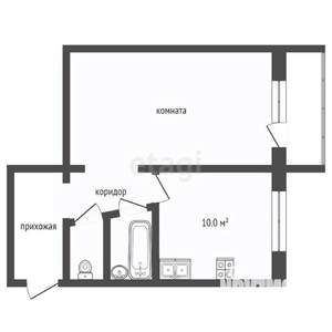 1-к квартира, вторичка, 40м2, 3/9 этаж