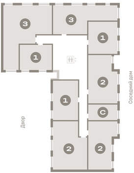 3-к квартира, вторичка, 88м2, 6/16 этаж