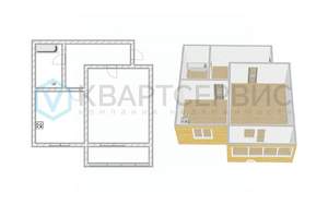 1-к квартира, вторичка, 38м2, 8/12 этаж