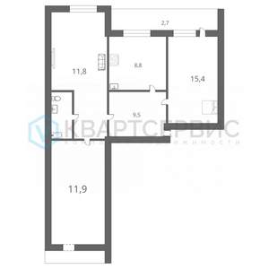 3-к квартира, вторичка, 61м2, 5/5 этаж