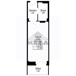 1-к квартира, вторичка, 27м2, 8/16 этаж