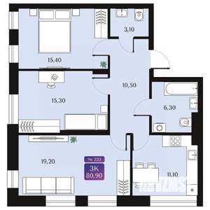 3-к квартира, вторичка, 81м2, 2/9 этаж