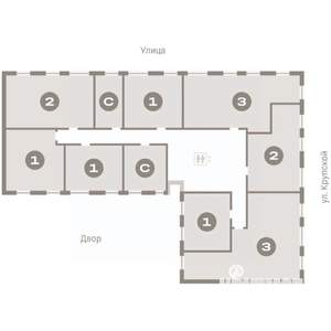 2-к квартира, вторичка, 60м2, 8/9 этаж