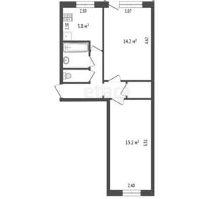 2-к квартира, вторичка, 45м2, 3/5 этаж