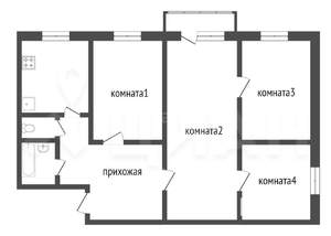 4-к квартира, вторичка, 60м2, 2/5 этаж