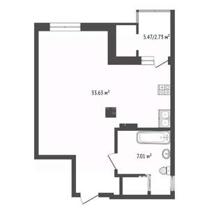 1-к квартира, вторичка, 40м2, 11/18 этаж