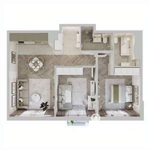 2-к квартира, строящийся дом, 66м2, 7/13 этаж