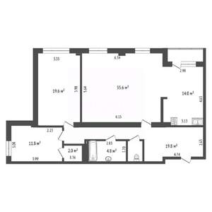 3-к квартира, вторичка, 109м2, 5/10 этаж