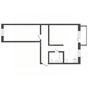 1-к квартира, вторичка, 45м2, 4/5 этаж