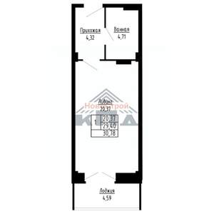 1-к квартира, вторичка, 31м2, 15/16 этаж