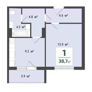2-к квартира, строящийся дом, 59м2, 1/10 этаж
