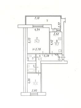 2-к квартира, вторичка, 62м2, 2/10 этаж