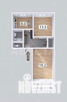 2-к квартира, вторичка, 54м2, 5/5 этаж