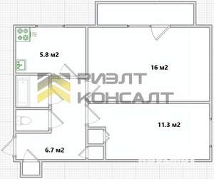 2-к квартира, вторичка, 44м2, 7/9 этаж