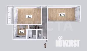 2-к квартира, вторичка, 48м2, 5/5 этаж