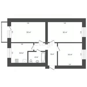 3-к квартира, вторичка, 75м2, 4/5 этаж