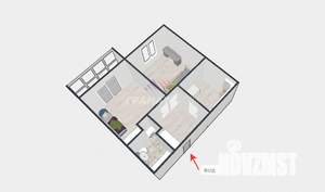 2-к квартира, вторичка, 40м2, 4/9 этаж
