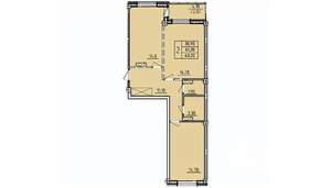 2-к квартира, строящийся дом, 64м2, 3/10 этаж