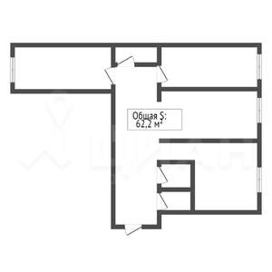 3-к квартира, вторичка, 64м2, 4/5 этаж