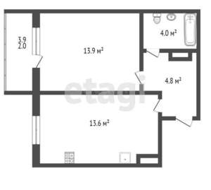 1-к квартира, вторичка, 36м2, 4/10 этаж