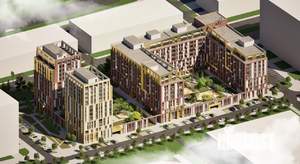1-к квартира, строящийся дом, 44м2, 5/9 этаж
