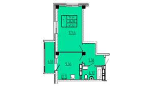 1-к квартира, вторичка, 42м2, 11/16 этаж