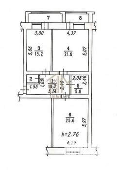 2-к квартира, вторичка, 83м2, 8/9 этаж